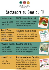 Lire la suite à propos de l’article C&rsquo;est la rentrée! Septembre au Sens du Fil