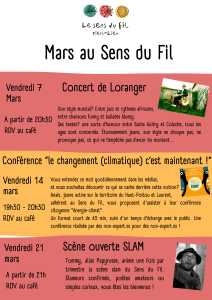 Lire la suite à propos de l’article Voici le programme de mars au café du Sens du Fil