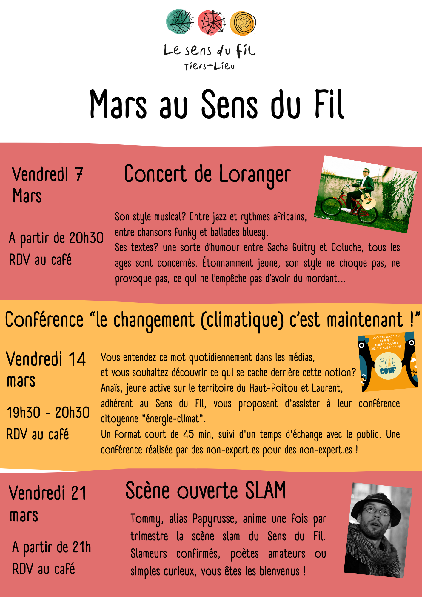 You are currently viewing Voici le programme de mars au café du Sens du Fil